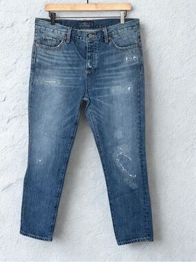 Lucky Brand Sienna Slim Boyfriend Jeans Distressed Medium Wash Size 32